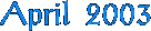 Live Apr 2003